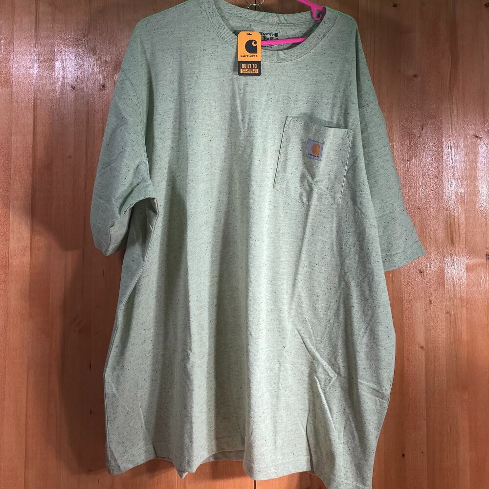 NEW! CARHARTT K87M 2XL Men's Men Short Sleeve Loose Fit T-Shirt Tee Shirt Green